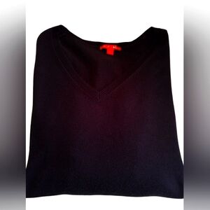 Roz & Ali V-Neck Sweater. Black, Long Sleeve. Size XL